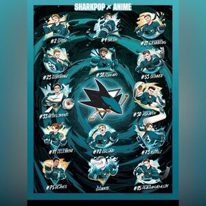 San Jose Sharks SharkpopxAnime poster